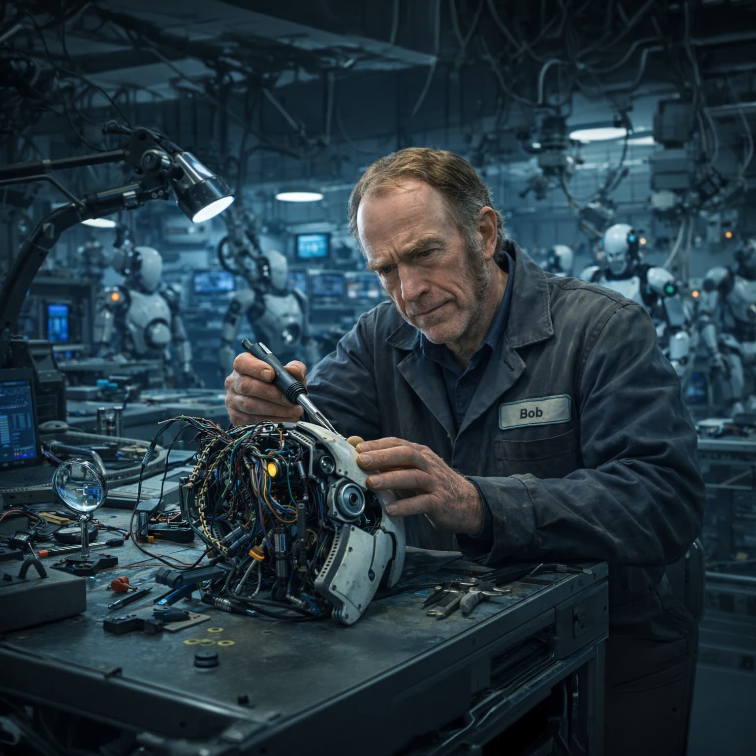 Bob working